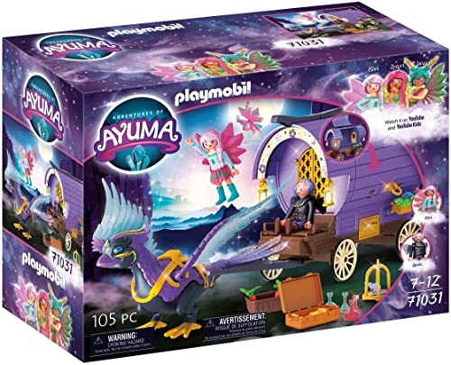 Playmobil Adventures Of Ayuma 71031 Carrozza Delle Fate Con Fenice, Include Fatine Giocattolo Con Ali Mobili, Giocattolo Per Bambini Dai 7 Anni