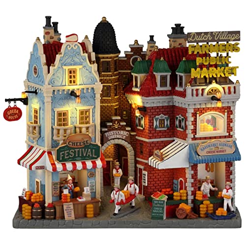 Lemax- Caddington Village Facade: Dutch Cheese Festival & Farmers Market, Multicolore, 25868