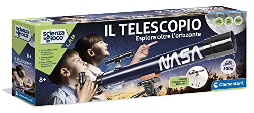 Clementoni - 19297 - Laboratorio Astronomia - Telescopio Professionale Per Bambini Dagli 8 Anni Con Cavalletto, Esperimenti Scientifici (Gioco In Ital