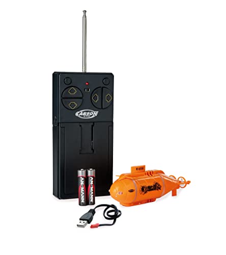 Carson 500707117 - Modellino Xs Deep Sea Dragon 100% Rtr(Arancione), Barca Radiocomandata, Barca Radiocomandata