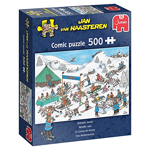 Jumbo-Rentier-Rennen-500 Teile Jumbo Jan Van Haasteren Corsa Delle Renne 500 Pezzi-Puzzle Di 10 Anni, Multicolore, 20051