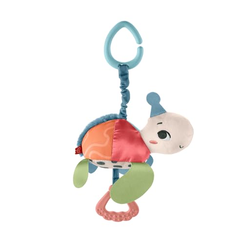 Fisher-Price Amici Del Pianeta - Tartarughina Sempre Con Me, Dentaruolo Da Passeggino Con Movimento E Suoni, Realizzato Con L'80% Di Plastica Riciclat