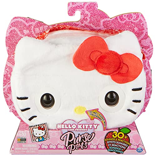 Purse Pets Hello Kitty – Borsa A Tracolla Interattiva Con 30 + Suoni, Reazioni, Occhi E Musica, Dai 5 Anni In Su, Colore, 6065146