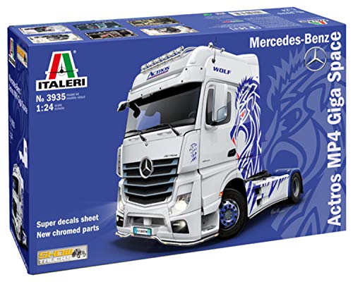 Italeri 3935 Mercedes Benz Actros Mp4 Giga Space Scala 1:24, Modellismo, Model Kit, Camion, Showtrucks, Plastica