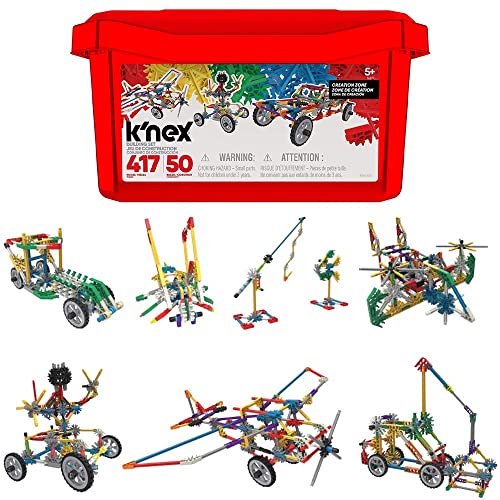 K'Nex 16511 Imagine Creation Zone 50 Model Building Set, 417 Piece Educational Learning Kit With Storage Tub, Engineering Construction Toys For Kids 5