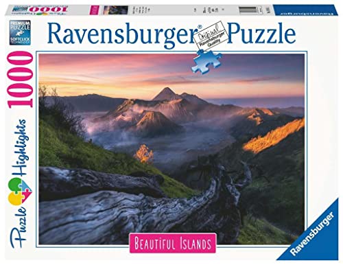 Ravensburger - Puzzle Monte Bromo, Indonesia, Collezione Beautiful Islands, 1000 Pezzi, Idea Regalo, Per Lei O Lui, Puzzle Adulti