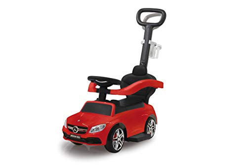 Jamara- 3In1 460446-Push-Car Mercedes-Amg C 63 Rosso 3In1-Antiribaltamento, Suoni, Clacson, Schienale, Protezione Laterale, Poggiapiedi Estendibile, P