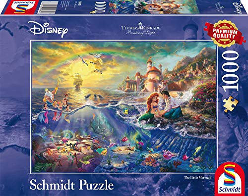 Schmidt , Thomas Kinkade: Disney The Little Mermaid Puzzle - 1000Pc, Puzzle, Ages 12+, 1 Players