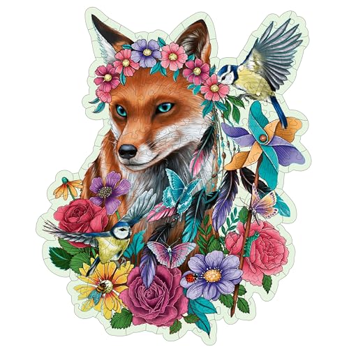 Ravensburger - Puzzle Di Legno Shaped, Volpe, 150 Pezzi, Idea Regalo, Per Lei O Lui, 15 Whimseis