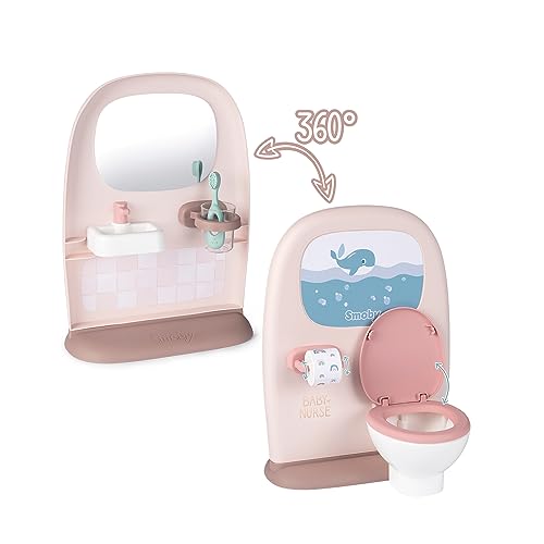 Smoby - Baby Nurse Toilet, 3 Anni, 2 In Uno, Wc E Lavabo, Bambola Non Inclusa