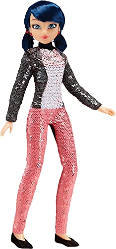 Bandai - Miraculous Ladybug - Bambola Con Paillette - Marinette - Bambola Articolata Da 26 Cm - P50375