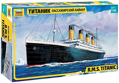 Zvezda 500789059 500789059-1:700 Rms Titanic - Kit Di Montaggio Per Modellini In Plastica Per Principianti, Colore: Nero