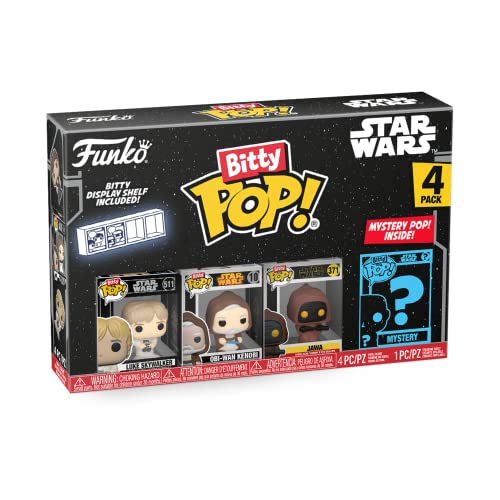 Funko Bitty Pop! Star Wars - Luke Skywalker™, Obi-Wan Kenobi™, Jawa™ E Una Mini Figura Misteriosa A Sorpresa - 0.9 Inch (2.2 Cm) Da Collezione - Ripia