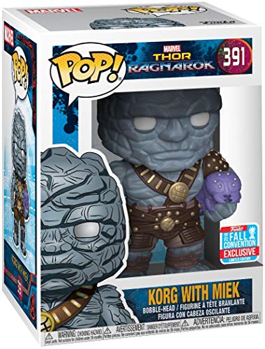 Funko 30763 Pop Bobble: Marvel: Thor Ragnarok: Korg W/ Miek