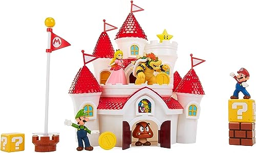Nintendo Super Mario Deluxe Feature Spielset Mit 5 Vinyl Figuren 6,5 Cm