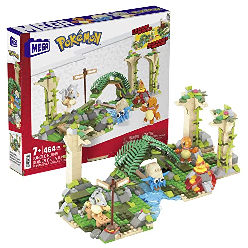 Mega Pokémon - Rovine Abbandonate Nella Giungla, Set Di Costruzioni Con 464 Mattoncini E Pezzi Compatibili Per Collegarlo Ad Altri Mondi, Giocattolo E