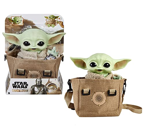 Mattel Star Wars, Peluche Giocattolo De Il Bambino, Baby Yoda 28 Cm, Tratto Da The Mandalorian, Personaggio Con Borsa A Tracolla, Per I Fan Della Seri