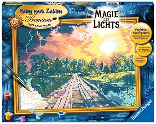 Ravensburger- Natur 28989-Dipingere Con I Numeri, Magia Della Luce, Dai 14 Anni In Su, Multicolore, 28989