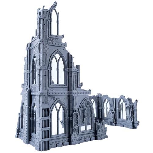3D Vikings Gothic Ruins Series - Set 1: Edifice Rovinato A Tre Piani E Resti Adiacenti Al Primo Piano, Scala 28/32 Mm