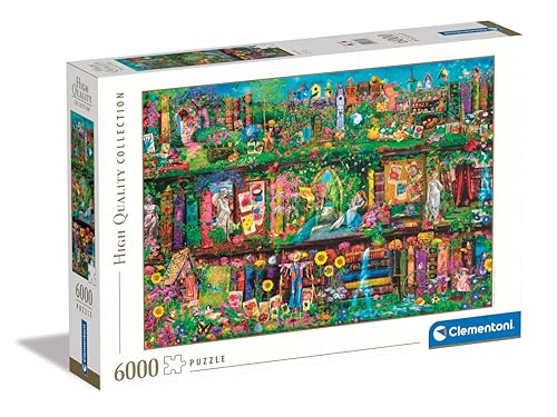 Clementoni Collection-Garden Shelf-6000 Pezzi-Puzzle, Orizzontale, Illustrazione, Divertimento Per Adulti, Made In Italy, Multicolore, 36532