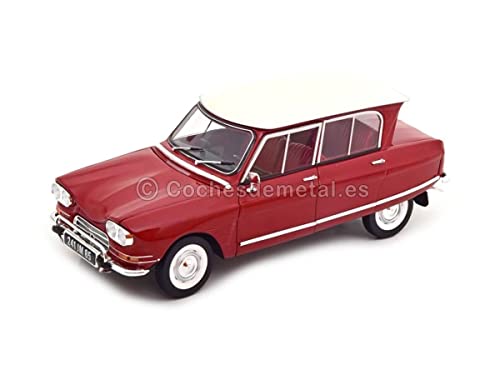 Norev Nv181602 1:18 Citroën Ami 6 Club 1968-Corsaire Rosso Citroen Modello Collezionabile, Multi
