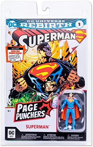 Dc Direct - Page Punchers - 3" Figure With Comic Wave 1 - Superman (Rebirth)