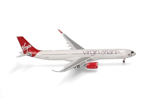 Herpa Modello Di Aereo Virgin Atlantic Airbus A330-900Neo In Scala 1:200 - Snap-Fit, Pezzo Da Collezione, Miniatura Deco, Statuetta Con Supporto In Pl