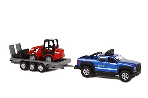 Kids Globe Suv With Trailer + Excavator (Light + Sound, Off-Road Vehicle With Pull Motor, Toy Made Of Plastic, Doors Can Be Open) 510207, Multicoloure