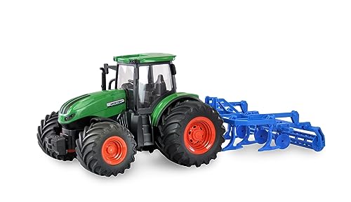 Amewi 22640 Trattore Rc Con Coltivatore, Suono E Luce, 1:24 Rtr Verde