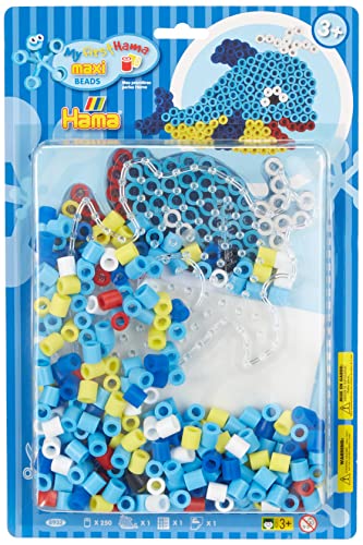 Hama 10.8932 - Kit Grande Blister Per Delfino Maxi Balena, Multicolore, Taglia Unica