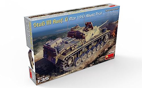 Miniart Min35336 1:35-Stug Iii Ausf G Mar 1943 Alkett Prod Scale Model Kit, Colore Modellato