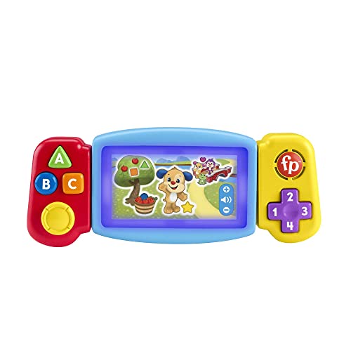 Fisher-Price Console Gira E Impara, Videogioco Finto Per Bambini Ai Primi Passi, Con Luci, Suoni E Canzoni Educative,Giocattolo Per Bambini 9 - 36 Mes