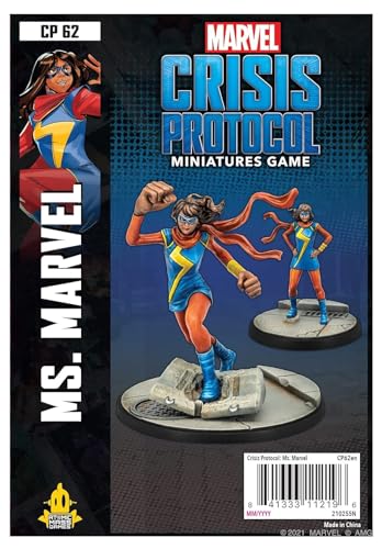 Atomic Mass Games , Ms. Marvel: Marvel Crisis Protocol, Miniatures Game, Ages 14+, 2 Players, 45 Minutes Playing Time, Various, Ffgcp62