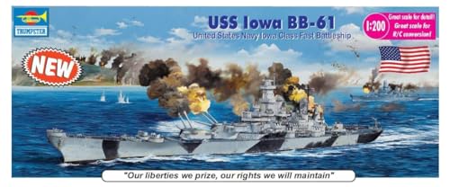 Uss Iowa Bb-61 Battleship Nave Plastic Kit Scala 1:200 Model 3706