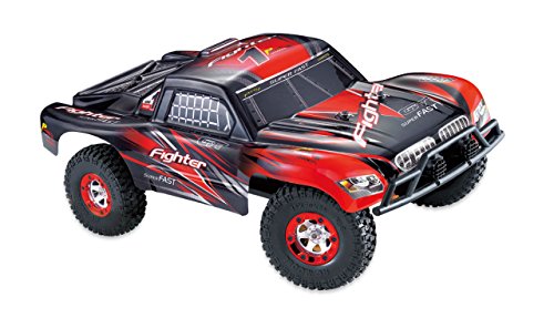 Amewi 22245 Fighter Pro 4Wd Brushless 1:12 Short Course, Rtr,2,4 Ghz, Rosso, Nero, Bianco