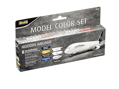 Revell 36203 Model Color - Modern Airliner - 8 Colori Acrilici Da 17 Ml
