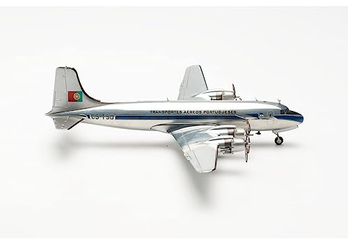 Herpa Tap Air Portugal Douglas Dc-4 – Cs-Tsd In Scala 1:200-Modello Di Aereo, Pezzo Da Collezione, Deco, Statuetta Senza Supporto In Metallo Modello I