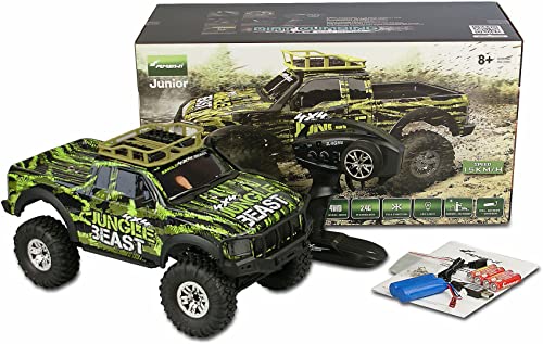 Amewi 22530 Dirt Climbing Beast Pick-Up Crawler 4Wd 1:10 Rtr Con Telecomando, Batteria E Cavo Di Ricarica, Nero/Verde