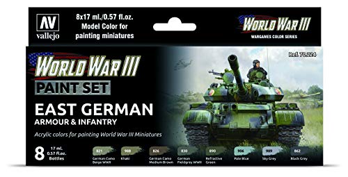 Vallejo- Wwii Set Di Accessori Da Modellismo Per Carri Armati Della Ddr E Per Fanteria, Multicolore, 770224
