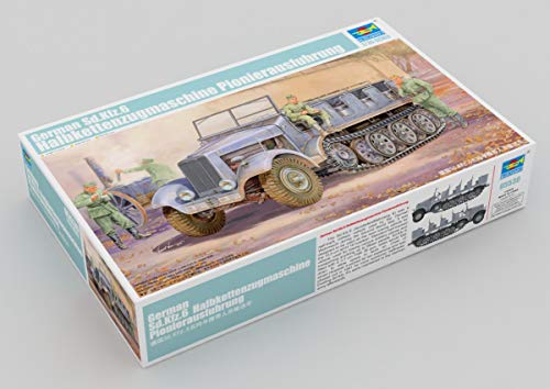 Trumpeter 1/35 Modellino Carro Armato German Sdkfz 6 Type Bn9 5-Ton Halftrack Pioneer Version Model Kit (Importato Da Giappone)
