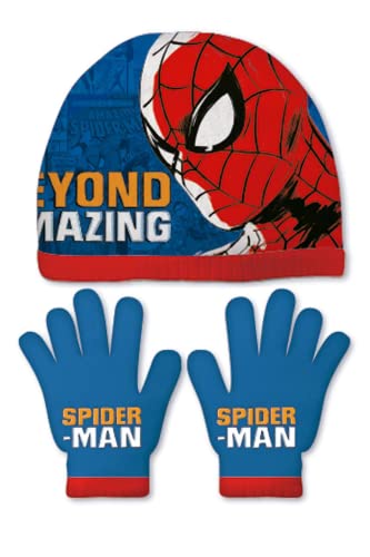 Marvel Spm Amaz-Set Gorro/Guante 51/54, Colore Uomo Ragno, Taglia Unica, Sm14790