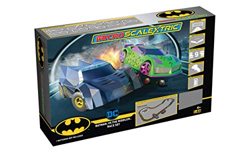 Scalextric, Micro Batman Vs Joker, Set Da Corsa Alimentato A Batteria