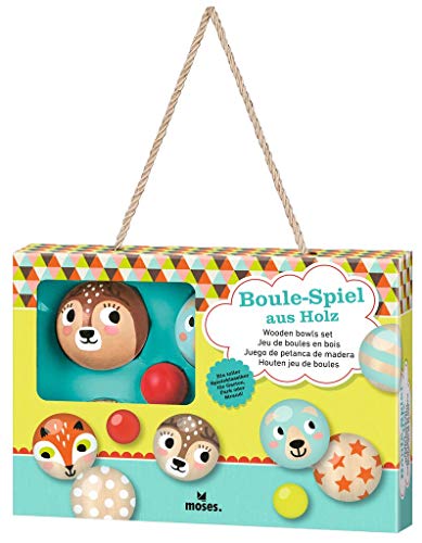Moses Bocche In Legno, Il Classico Gioco Per Esterni, 6 Colorate E 2 Palline Bersaglio, Per Bambini Dai 3 Anni In Su E 2-3 Giocatori, Multicolore, 381