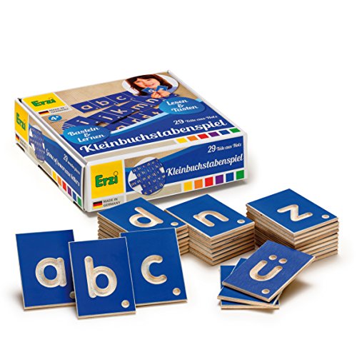 Erzi- Lettere Minuscole Gioco Educativo, 29 Pezzi, Multicolore, 42022