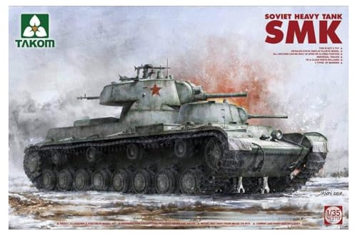 Takom Tak2112 - Kit Di Montaggio In Plastica Per Soviet Heavy Tank Smk, Colore: Grigio
