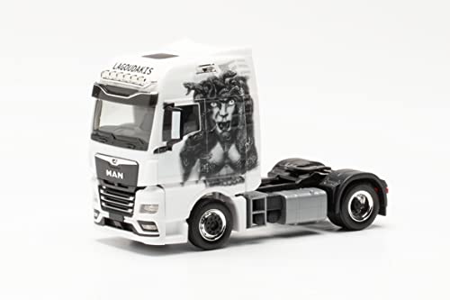 Herpa Modello Di Autocarro Man Tgx Gx Trattore Lagoudakis 6 / Medusa Fedele All'Originale In Scala 1:87, Modello Di Autocarro Per Diorama, Oggetto Da