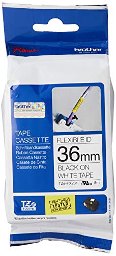 Brother Tzefx261 36Mm Black On White Fl