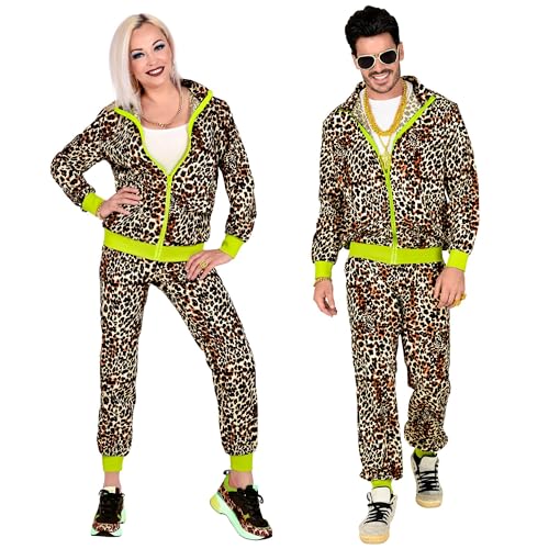 "80'S Leopard Shell Suit" (Jacket, Pants) - (M)