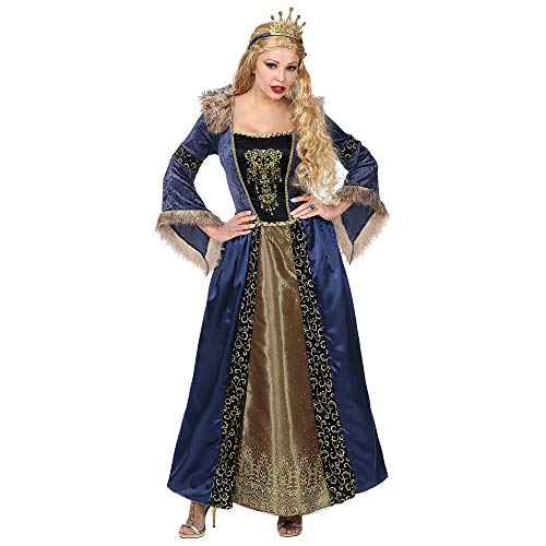 "Medieval Queen" (Dress With Crinoline Underskirt, Crown) - (Xl)