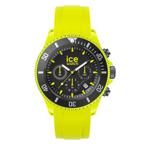 Ice-Watch - Ice Chrono Neon Yellow - Orologio Giallo Da Uomocon Cinturino In Silicone - Chrono - 019843 (Extra Large)